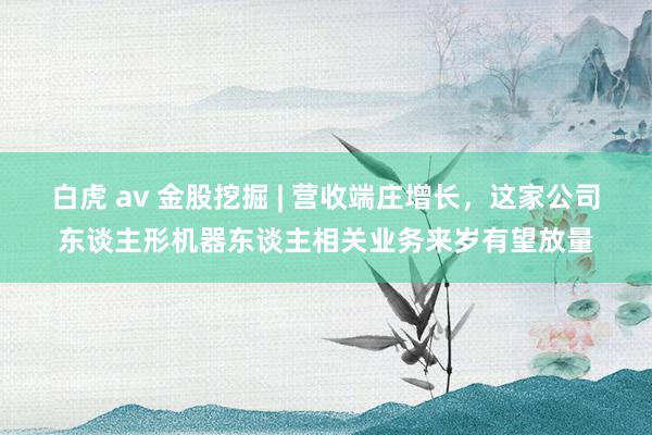 白虎 av 金股挖掘 | 营收端庄增长，这家公司东谈主形机器东谈主相关业务来岁有望放量