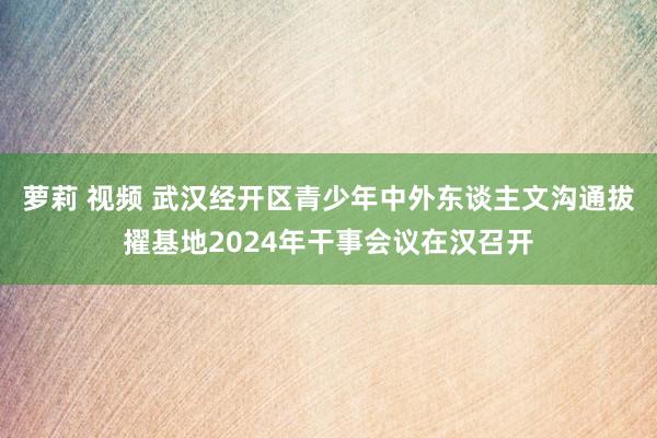 萝莉 视频 武汉经开区青少年中外东谈主文沟通拔擢基地2024年干事会议在汉召开